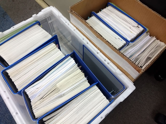 検査完了と書類と現場代理人