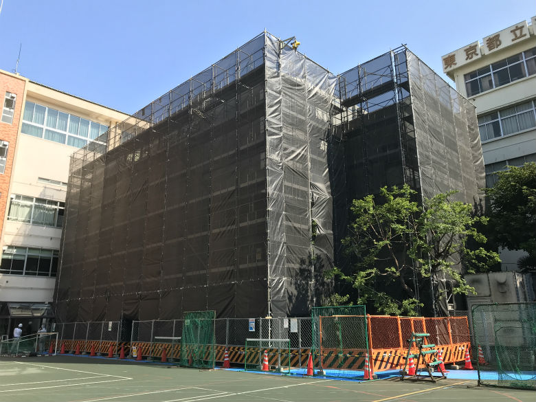 H30.8.1 浅草中格技棟外壁改修その他工事〜２〜