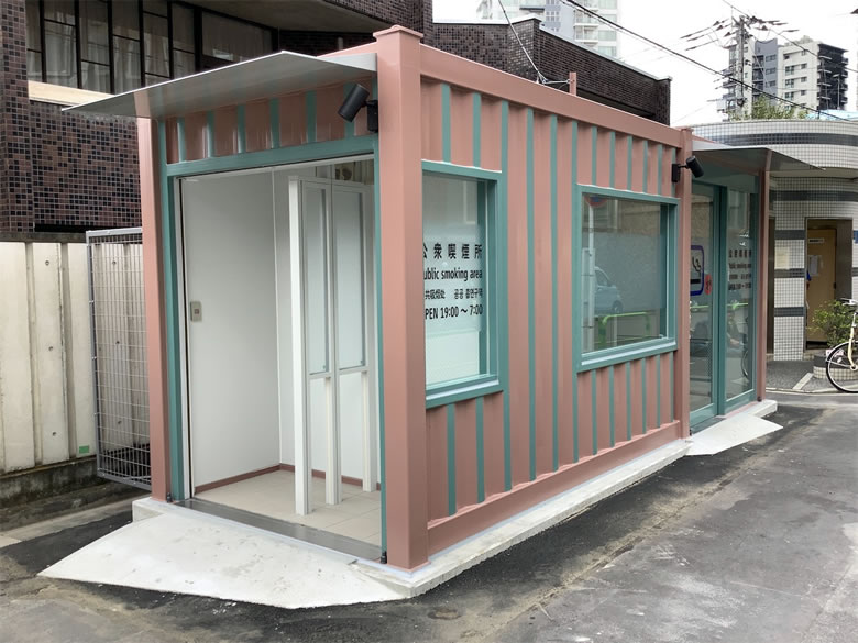 R3.8.26 池之端二丁目喫煙所新築工事が竣工しました！